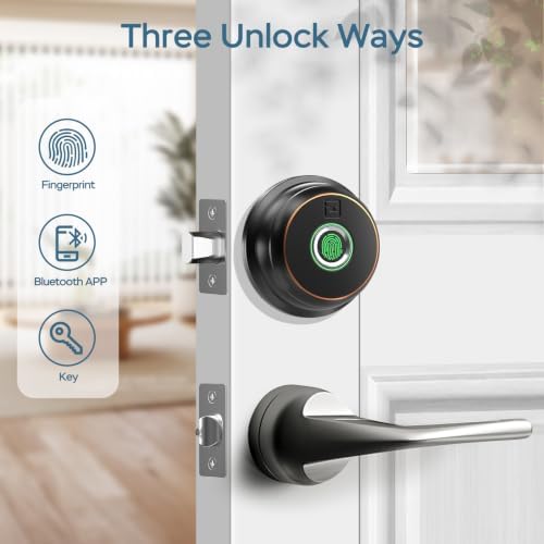 GeekTale Fingerprint Deadbolt with App, Smart Deadbolt Lock