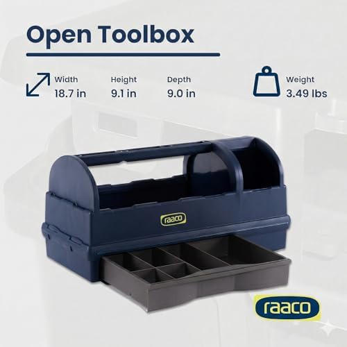 Raaco Open Portable Tool Box Organizer with Handle - Hand-Held Storage