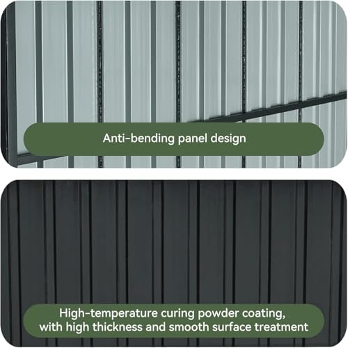 Aoxun 6x6FT Outdoor Shed Grill Shed with 2 Pack LED Sensor Light, Grill Gazebo for BBQ, Outdoor Gazebo for Pets Pergolas, Metal Awnings for Patio and Decks