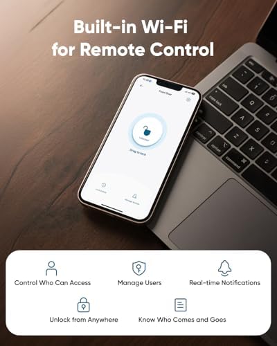 eufy Security Smart Lock C30, Keyless Entry Door Lock, Built-in WiFi, Black