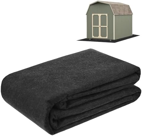 M METERXITY Outdoor Storage Shed Mat, 8.2x8.2 FT Waterproof Small Shed Flooring Mat for Patio Furniture Floor Protecting from Wear/Liquid/Dust/Oil, Non-Slip Carport Pad [Grey]