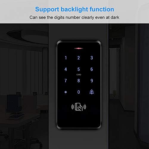 Outdoor Door Access Control System Kit IP68 Waterproof RFID Keypad Card Reader + Power Supply + Door Exit Button +10pcs Keyfobs (Without Lock)