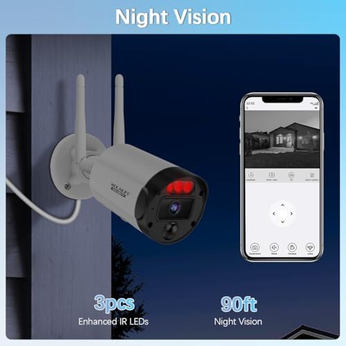 Outdoor Wireless Security Camera System, Wireless Cameras for Home Security