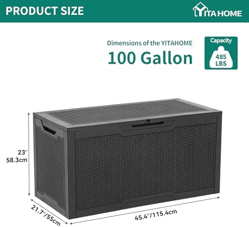 YITAHOME 100 Gallon Outdoor Storage Box