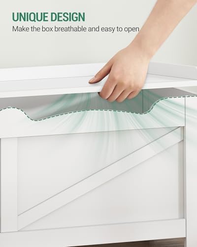 Hzuaneri 47.2" Wooden Storage Chest Extra Large | 59 Gal | White