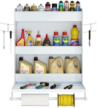 Wall Mount Design Trailer Cabinet With Flip Out Work Tray And Storage Hooks