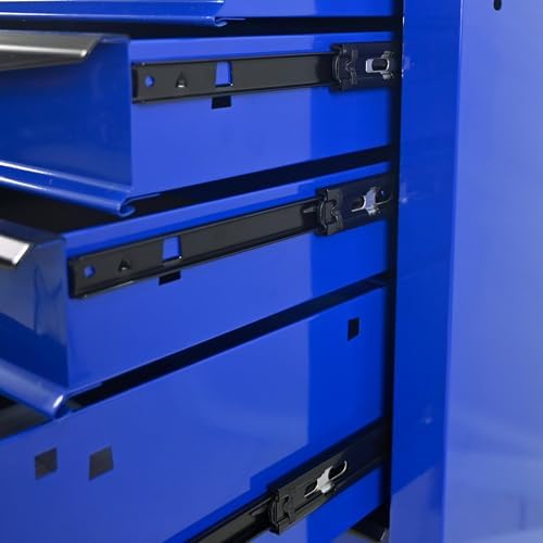 RYH 5 Drawers Rolling Tool Chest 13"D x 20.9"W x 30.5"H (Blue, 5 Drawers)