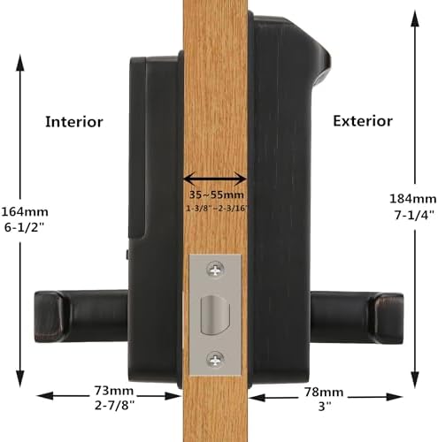 Fingerprint Door Lock, Heavy Duty Full APP Control Touchscreen Keypad