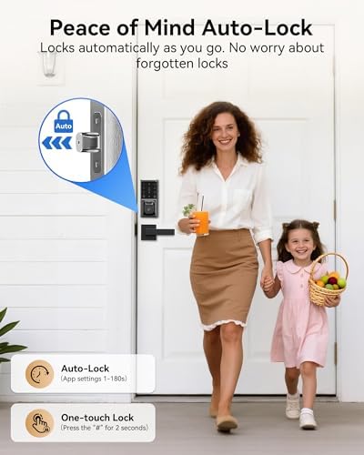 Fingerprint Smart Deadbolt Lock, Keyless Entry Door Lock