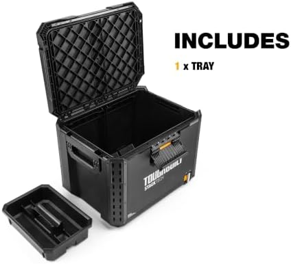ToughBuilt StackTech XL Stackable Tool Box with Lock and Removable Tray