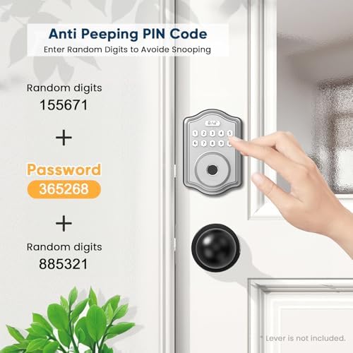 52HZ Fingerprint Door Lock, Keyless Entry Door Lock with Code