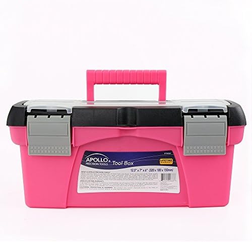 Apollo Tools Set of 3 Stackable Tool Boxes, Pink DT5005P