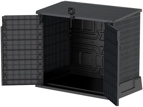 Duramax Storeaway 4 ft. 3 in. x 2 ft. 5 in. x 3 Ft 7 in. Resin Horizontal Outdoor Storage Shed Gray