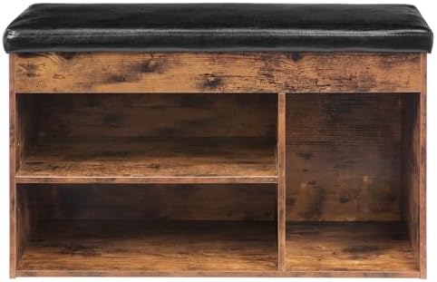 HOOBRO Shoe Storage Bench with Cushion, 32.3" Entryway Bench