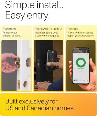 Yale WiFi Smart Lock Deadbolt, Keypad & Fingerprint Access, Keyless Entry