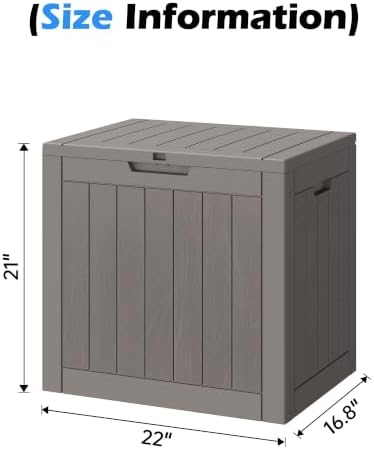 Outdoor Storage Box Waterproof, 32 Gallon Deck Box for Patio Storage