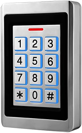 Door Access Control System, Stand Alone Password Door Keypad + 5PCS ID Keyfobs, Support 2000 Users, Wiegand 26, for Swing Slide Gate Opener Gate Operator and Access Control Security System