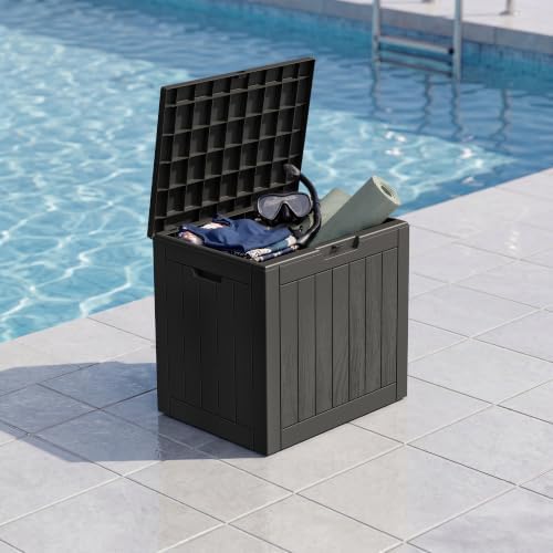 Outdoor Storage Box Waterproof, 32 Gallon Deck Box for Patio Storage