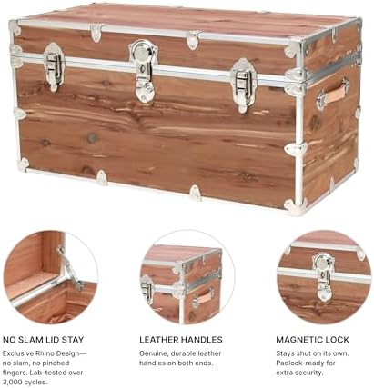 Rhino Knotty Cedar XXL Chest, Coffee Table Storage Trunk, End of Bed Bench