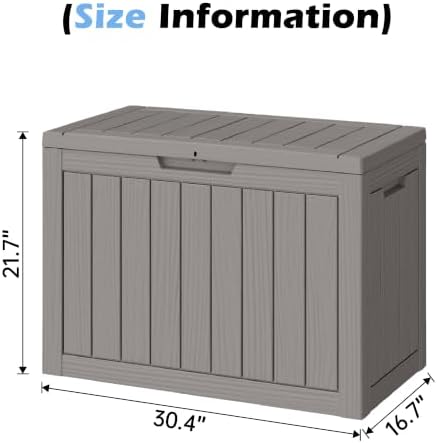 Outdoor Storage Box Waterproof, 45 Gallon Deck Box for Patio Storage