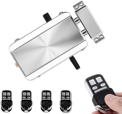 Remote Control Electronic Intelligent Door Lock, Smart Wireless Anti-Theft Home Security Keyless Deadbolt Access Control System with 4 Remote Control