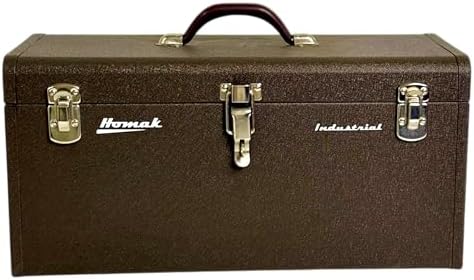 Homak 20-Inch Industrial Steel Toolbox, Brown Wrinkle Powder Coat, BW00200200