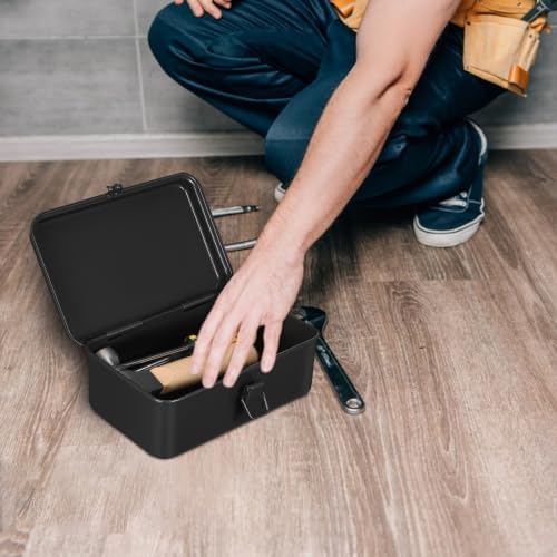 DOITOOL Metal Tool Boxes, 2 Pcs Portable Mini Storage Cases with Latches