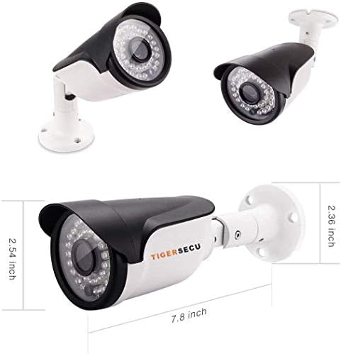 tigersecu super hd 1080p 4-in-1 security 8-camera bundle, close-up detail
