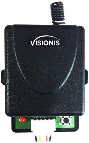 visionis 315 mhz wireless receiver with 4 remotes shown in use