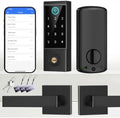 BEBASIA APP Control Fingerprint Lock with Handle, Heavy Duty