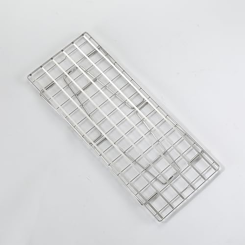 CAMPINGMOON Foldable Mesh Camping Rack Stackable Camp Storage Shelf Fire Pit Side Table Portable Outdoor Organizer Stainless Steel T-225A