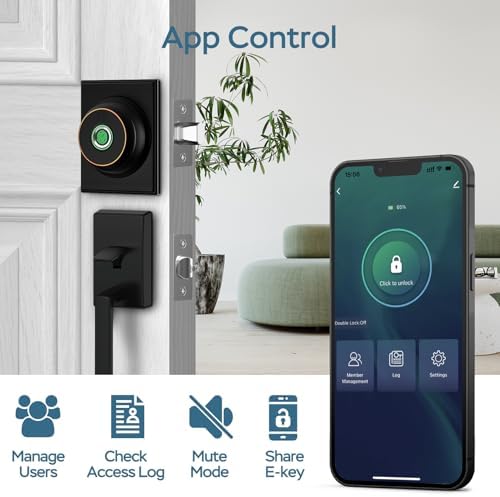 GeekTale Fingerprint Deadbolt with App, Smart Deadbolt Lock