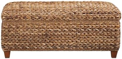 Coaster Home Furnishings - Laughton - Banana Leaf - Storage Bench with Lift-Top Lid and Soft-Close Hinges - Entryway Room - Amber - 500215