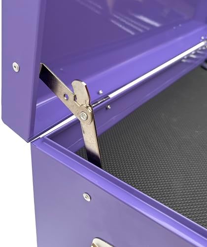 Workington Portable Metal Tool Chest with 9 Drawers, 24" 9-Drawer Tool Chest Cabinet with Ball Bearing Drawer Slides, Steel Tool Storage Box Organizer 4006 Purple