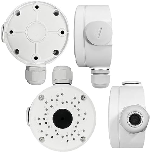 metal universal bullet security camera junction box, front angle view