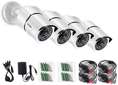 zosi 4 pack 1080p 2.0mp outdoor indoor 3.6mm shown in use