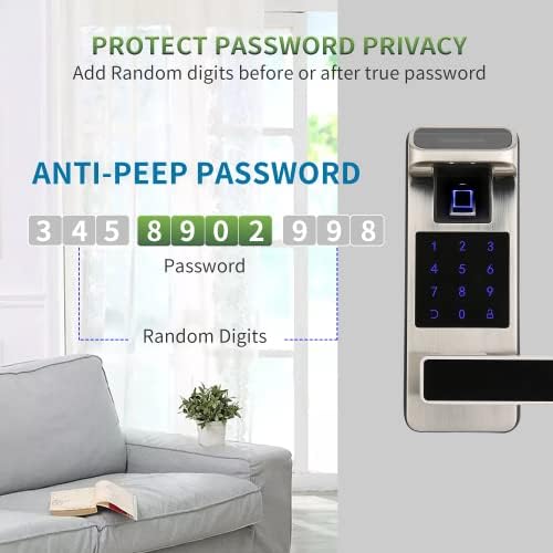Smart Door Lock, Heavy Duty 5 in 1 Keyless Entry Door Lock, Full App
