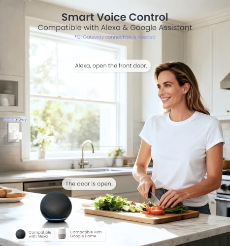 Veise VE017-D Fingerprint Smart Front Door Lock Set, Matte Black