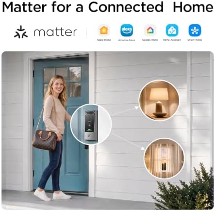 TCL Smart Lock, Palm Vein Keyless Entry Deadbolt with Matter Over Thread