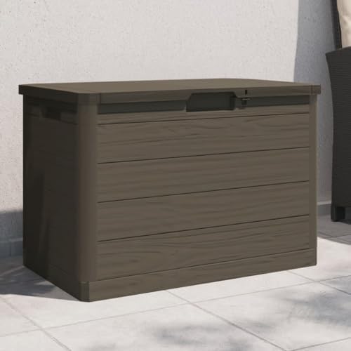 vidaXL Patio Cushion Box Brown 30.5x17.5x20.9 Polypropylene
