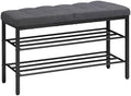 HOOBRO Shoe Bench, Storage Bench with Cushion, Entryway Bench Shoe Shelf