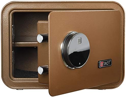 Eylar Intact Compact Quick Access Biometric Fingerprint Gun Safe With Nex-Gen Full Keypad Module Wide Bronze