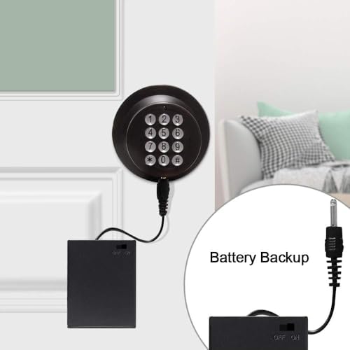 Keyless Entry Door Lock,Door Knob with Keypad，Smart Code Door Lock,Mute Mode,Passage Function, Easy to Install,Oil Rubbed Bronze