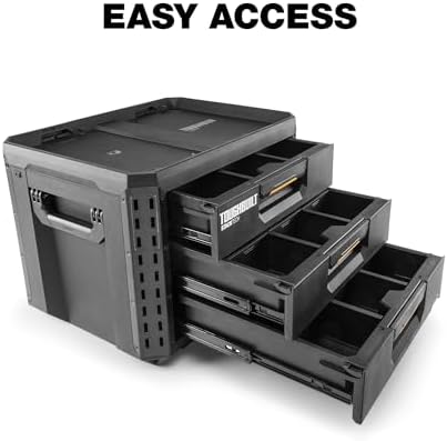 ToughBuilt StackTech XL 3 Drawer Tool Box, Stackable Storage, TB-B1-D-70-3