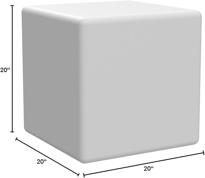 LOFTEK 20-inch LED Lighted Cube Table, Large Cube Chair Light, 16 RGB Colors