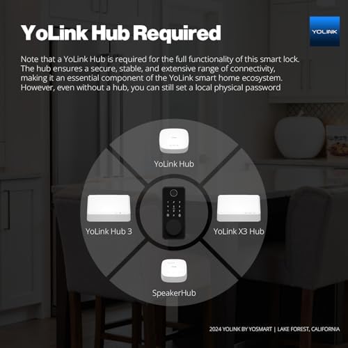 YoLink Fingerprint Smart Deadbolt Lock, YS7616