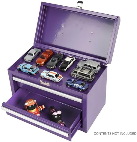 Viper Tool Storage 11-Inch 2-Drawer Portable Toolbox, Purple