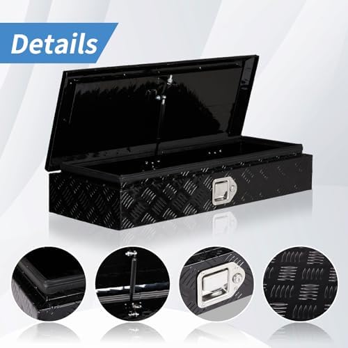 34.5 Inch Aluminum Truck Bed Tool Box with Lock