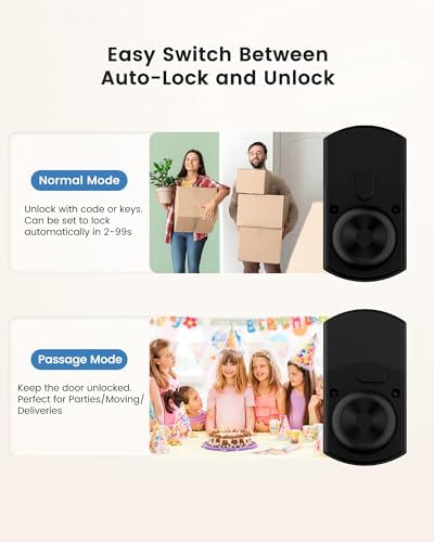 Smart Door Knob with Keypad Fingerprint Keyless Entry Door Lock Biometrics