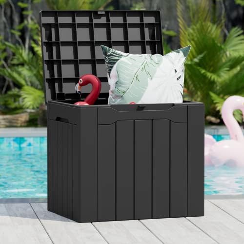 Greesum 31 Gallon Outdoor Storage Box, Black